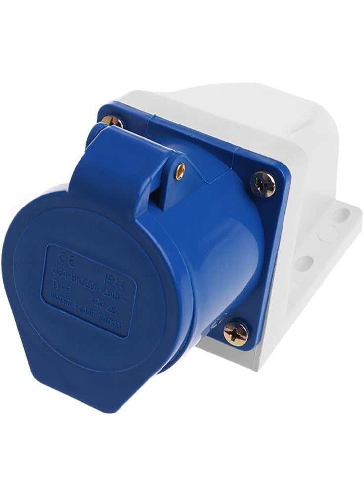 Industrial socket, 32 Amp 3pin Industrial Socket 220V-250Volt Weatherproof IP44 Waterproof 2P+E 32A - Image 1